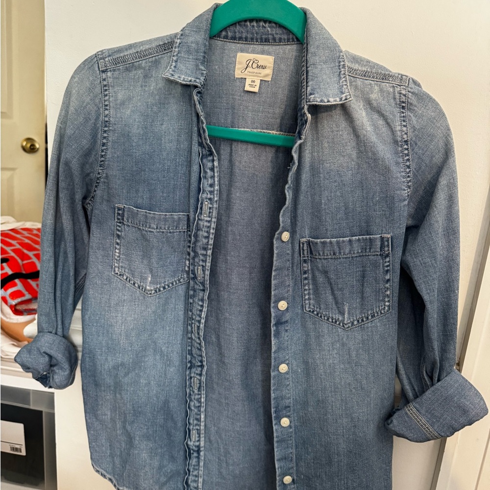 J. Crew Classic Blue Denim Shirt